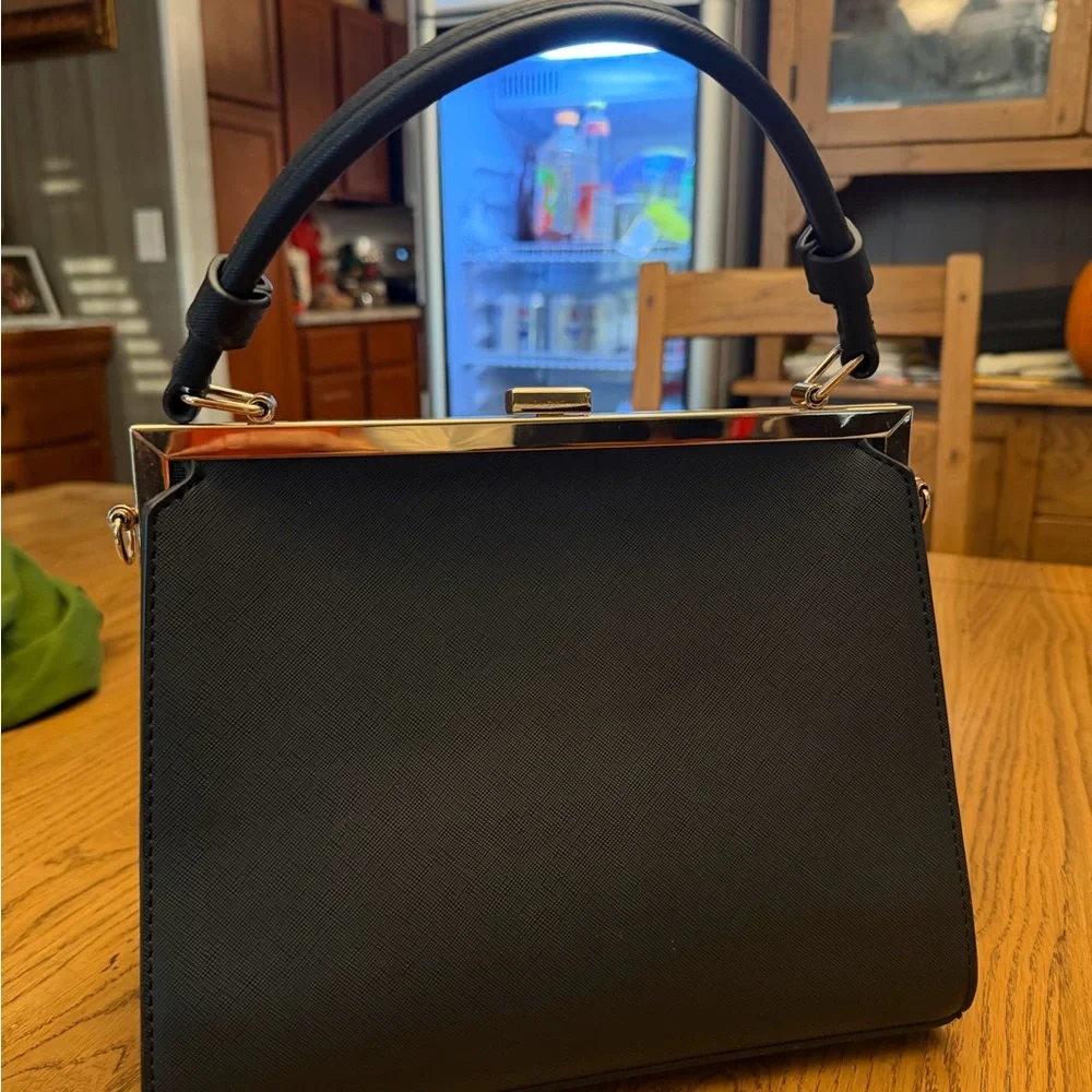 Dune London Black and Animal Print Satchel - Picture 3 of 5